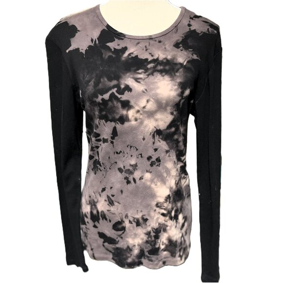 3/$25 ๐Hand Tie-Dye Reverse Bleach Long Sleeve T | Stretch Cotton | Streetwear - Picture 1 of 3